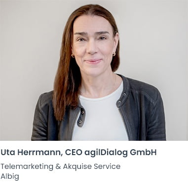 Uta Herrmann agilDialog Telemarketing Firma Albig